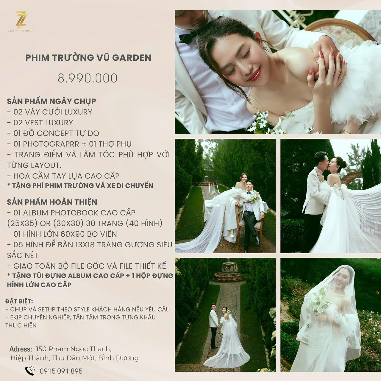 Bảng Giá Phim Trường Vũ Garden